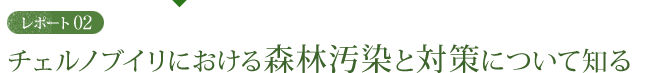 レポート02 チェルノブイリにおける森林汚染と対策について知る