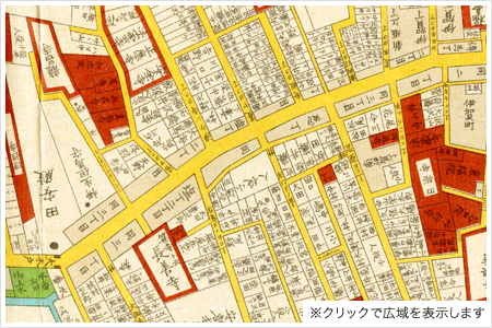 「牛込四ツ谷淀橋周辺江戸切絵図」（提供：新宿歴史博物館）