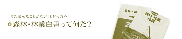 「まだ読んだことがない」という方へ 森林・林業白書って何だ？